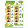 FEUILLE FRANCE F3635A TIMBRES PERSOS C'EST UN GARCON VIGNETTE TIMBRES PERSOS GB