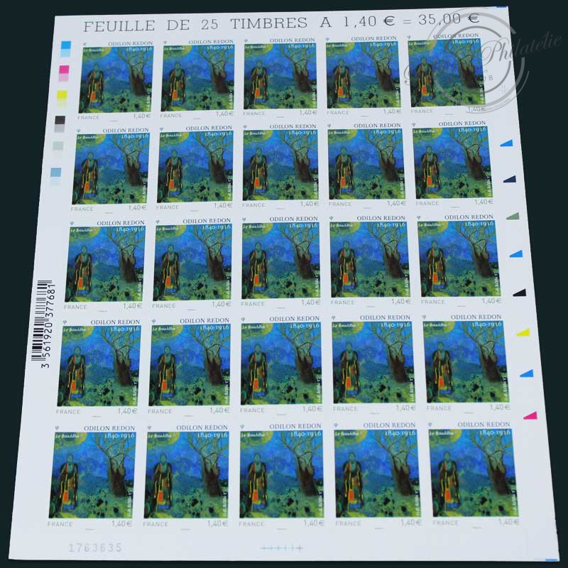 FEUILLE AUTOADHESIVE, PEINTRE FRANÇAIS N°551 TIMBRES**2011-LUXE