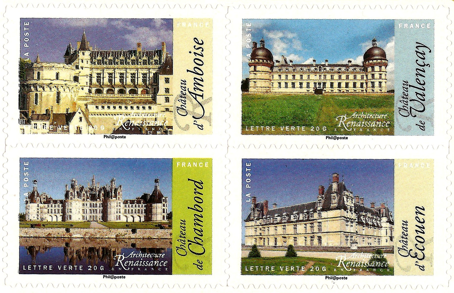 Carnet Patrimoine Compose De 12 Timbres Poste Autocollants Illustre