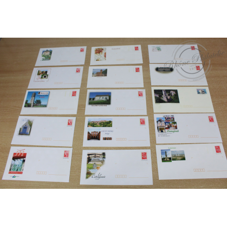 LOT DE 50 ENVELOPPES, PRÉ-AFFRANCHIES, PAYSAGES FRANÇAIS, LETTRES 20G