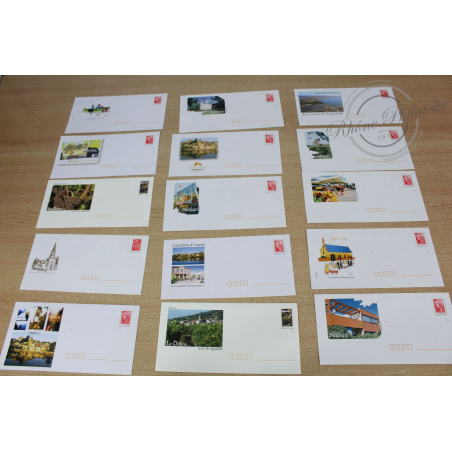 LOT DE 50 ENVELOPPES, PRÉ-AFFRANCHIES, PAYSAGES FRANÇAIS, LETTRES 20G