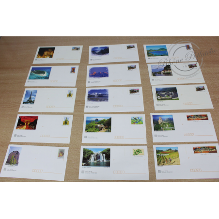 LOT DE 50 ENVELOPPES MONDE, PRÉ-AFFRANCHIES, PAYSAGES_FR, LETTRES 20G