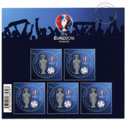 BLOC FEUILLET N°137 UEFA EURO 2016 EN FRANCE