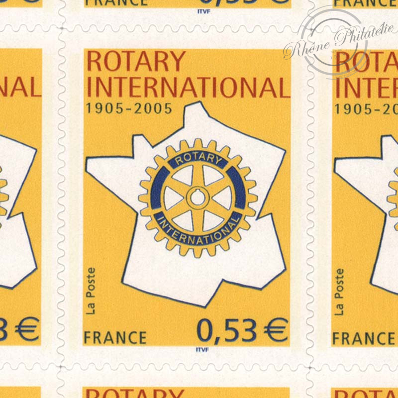 FEUILLE TIMBRES POSTE AUTOADHÉSIFS N°52, CENTENAIRE DU ROTARY CLUB INTERNATIONAL-2005