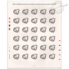 FEUILLE TIMBRES POSTE AUTOADHÉSIFS N°103 CŒURS 2007 GIVENCHY POUR LETTRE 50G
