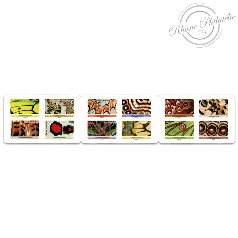 CARNET FRANCE BC1801 TIMBRES POUR AFFRANCHIR 12 LETTRES 20g, EFFETS PAPILLONS