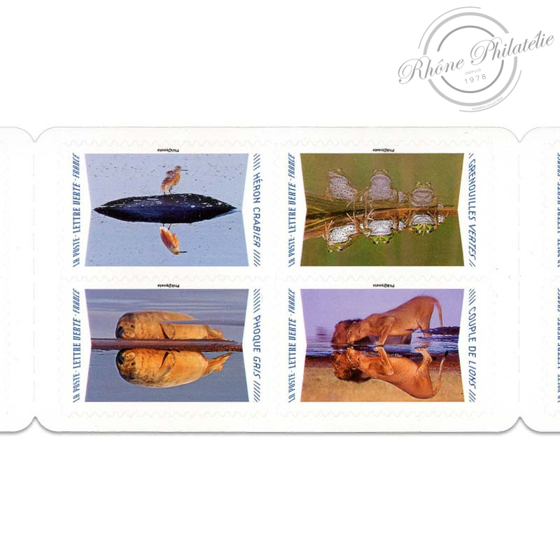 CARNET FRANCE BC1815, ANIMAUX DU MONDE, 12 LETTRES 20G POUR AFFRANCHIR