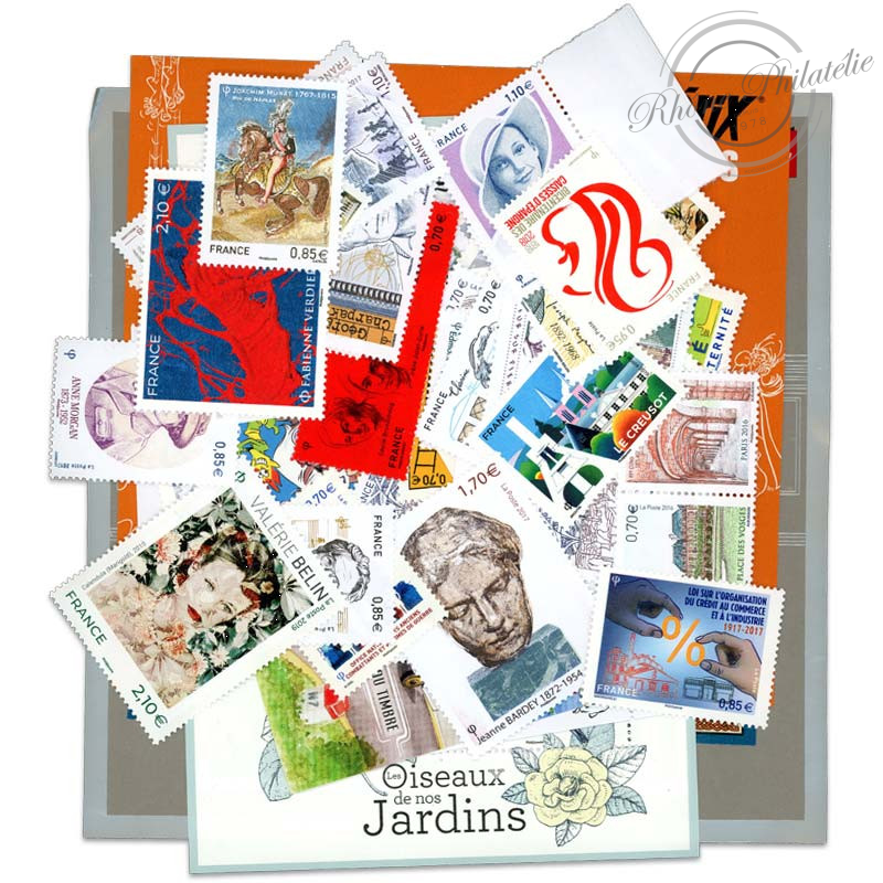 LOT DE TIMBRES DIVERS EN EUROS A PARTIR DE 2014, FACIALE 200€