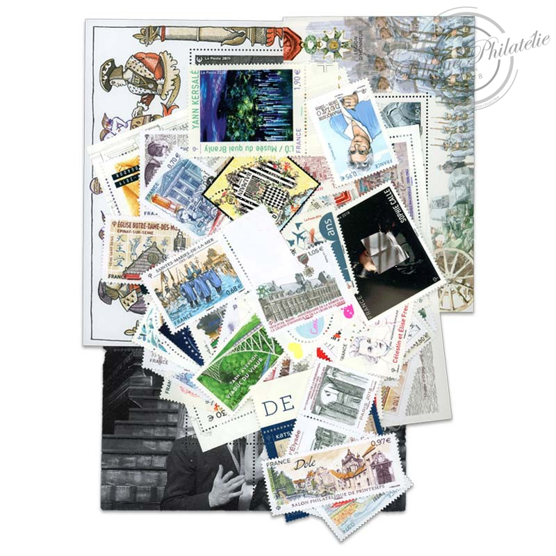 LOT DE TIMBRES DIVERS EN EUROS A PARTIR DE 2014, FACIALE 200€