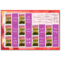 FEUILLE F3599A TIMBRES "L\'ARC DE TRIOMPHE" AVEC VIGNETTE "j\'aime Paris"