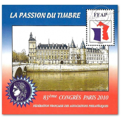 BLOC DE FRANCE FFAP N°4 "CONGRES PARIS 2010" NEUF**