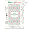 FEUILLE FRANCE F4774B TIMBRES "MARIANNE ET LA JEUNESSE" (2013) FEUILLE COMPLETE