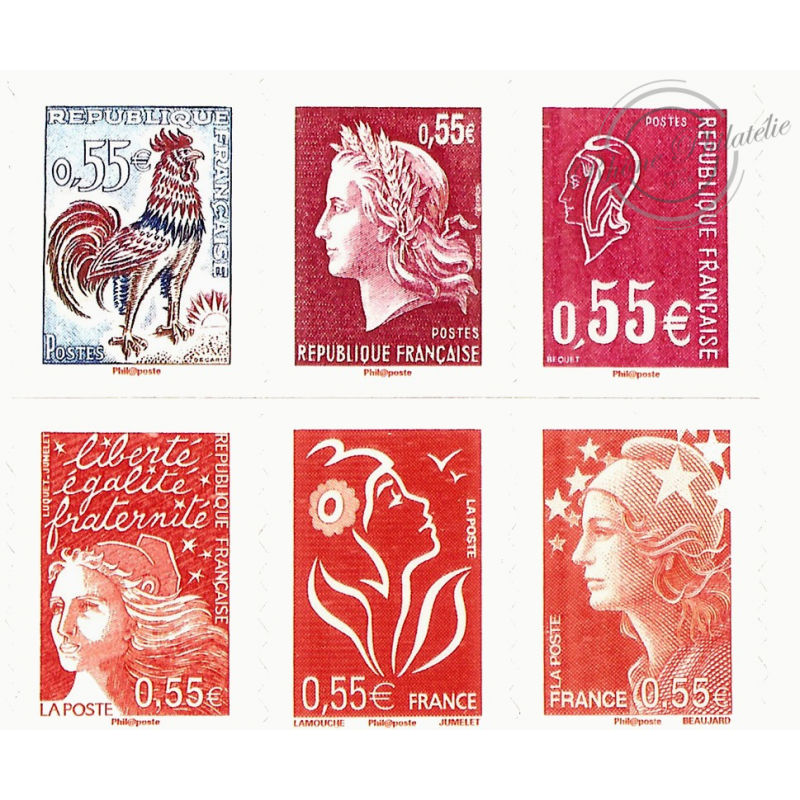 CARNET FRANCE BC1518 DE TIMBRES COMPOSITION VARIABLE VISAGES DE LA 5E REPUBLIQUE