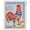 FRANCE N°1331 COQ DE DECARIS VARIÉTÉ CRËTE BLEUE, TIMBRE LUXE-1962-65