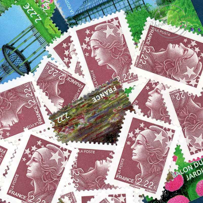 LOT DE 50 TIMBRES-POSTE 2.22€