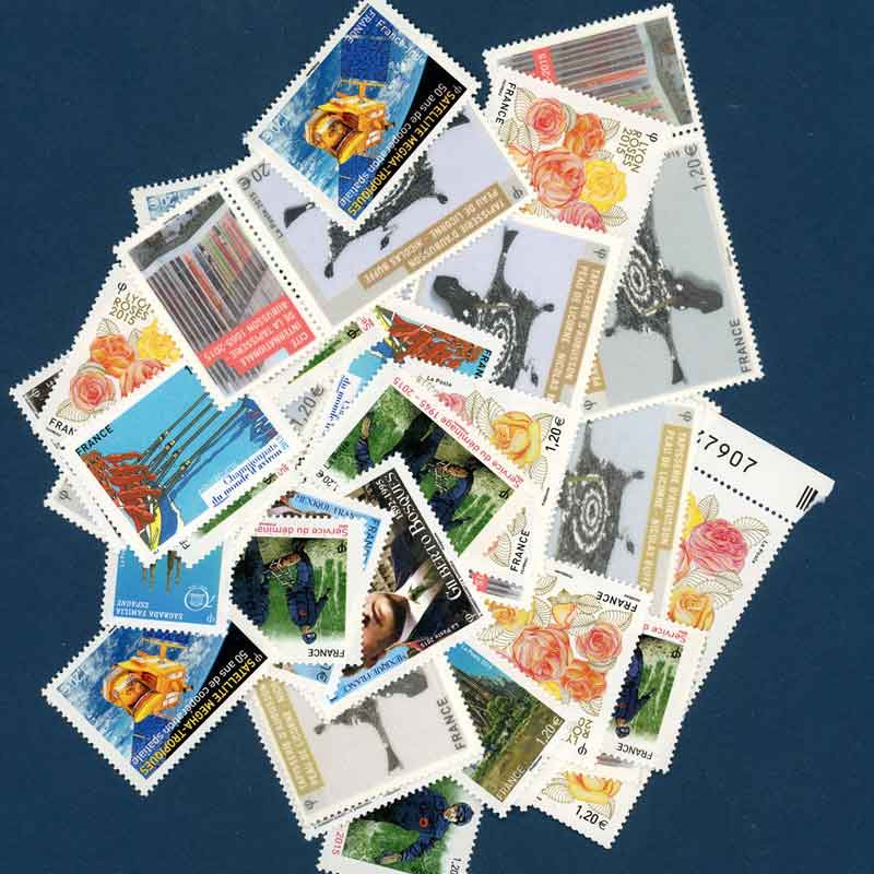 Lot De 50 Timbres-poste De 1.20€ D'une Valeur Faciale Totale De 60 