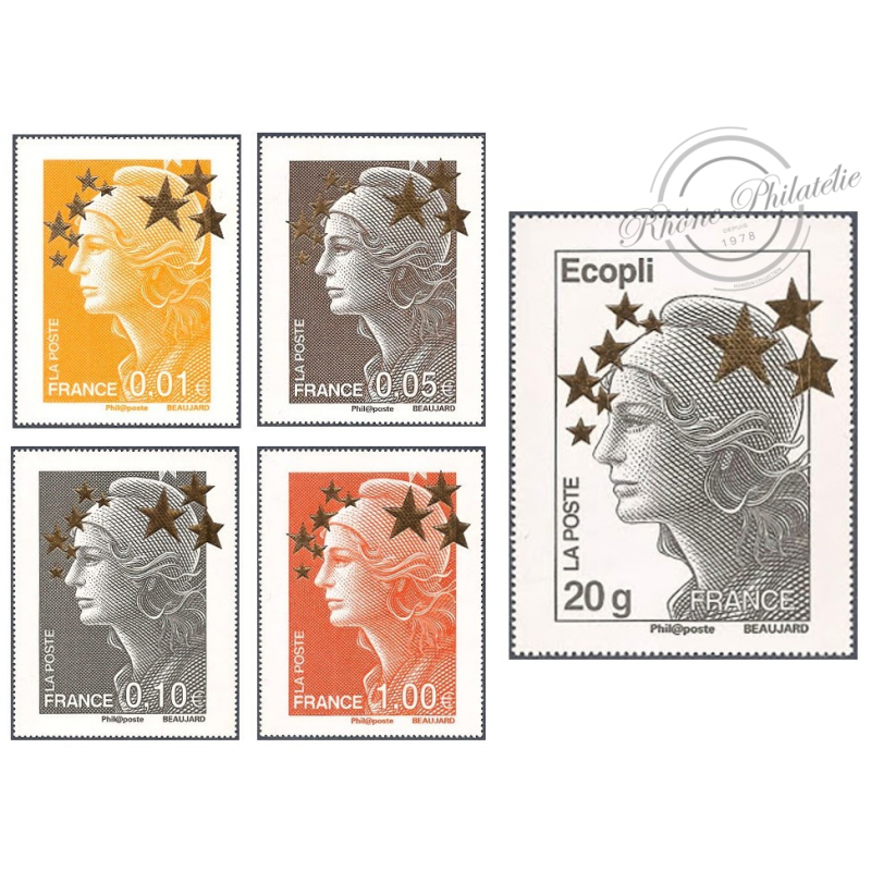 FRANCE TIMBRES N°4662A-4662Q "TIMBRES MAXI MARIANNE DE BEAUJARD" (2012) NEUFS**