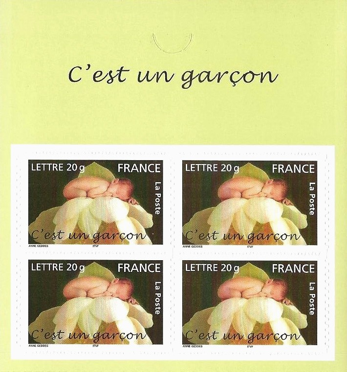 Carnet Naissance De 10 Timbres Poste Autocollants C Est Un Garcon