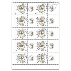 FEUILLE FEUILLE F3632A TIMBRES GOMME BRILLANTE "CHANEL" VIGNETTE CERES