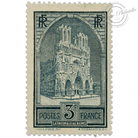 FRANCE N° 259 CATHÉDRALE DE REIMS, TIMBRE NEUF DE 1929-1931