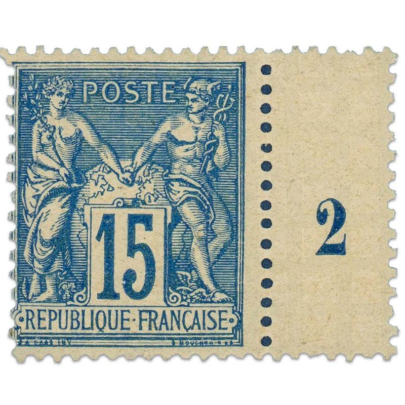 Peut On Encore Utiliser Des Timbres En Francs FRANCE TIMBRE-POSTE N°101 au type Sage 15 c. bleu type II ("N" so...