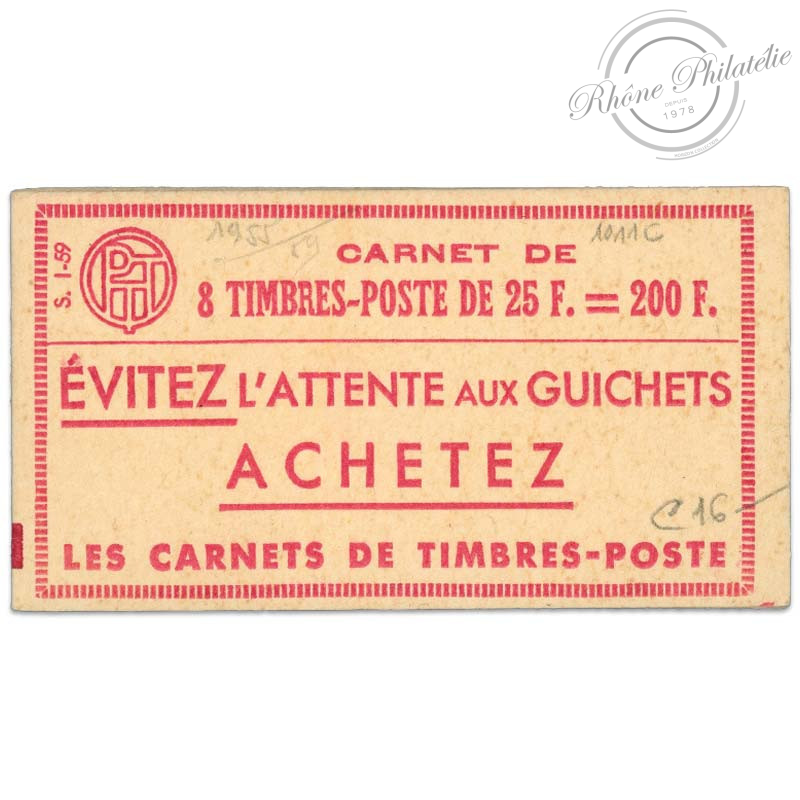 FRANCE - CARNET YT 1011C C1 - MARIANNE DE MULLER 25F - S1-59 - CARNET DE 8  TIMBRES **