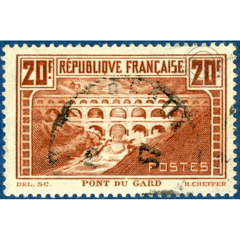 FRANCE N° 262 PONT DU GARD, TIMBRE OBLITÉRÉ 1929-31
