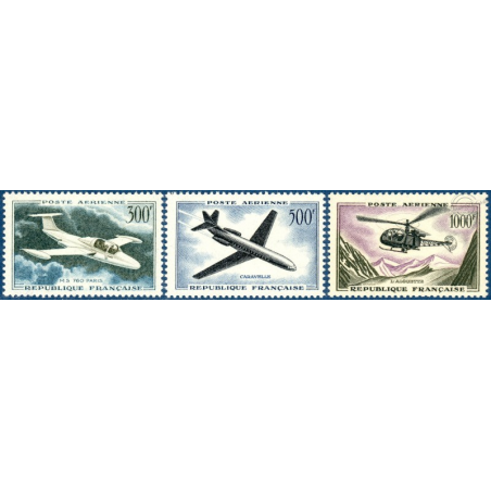 PA N°35-37 PROTOTYPES, TIMBRES NEUFS** 1957