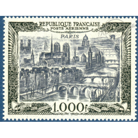 PA N°29 VUE DE PARIS, TIMBRE POSTE AÉRIENNE NEUF, 1950
