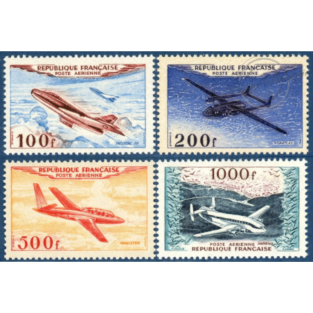 PA N°30 A 33 PROTOTYPES, SÉRIE TIMBRES NEUFS**, 1954