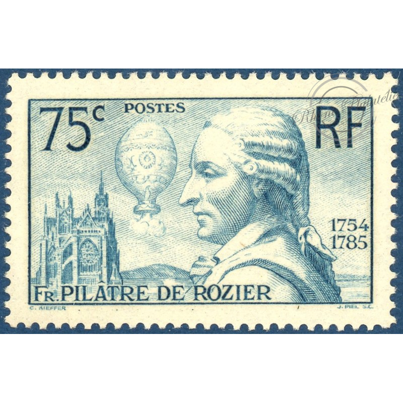FRANCE N°313 FRANCOIS PILATRE DE ROZIER, TIMBRE NEUF** , 1936