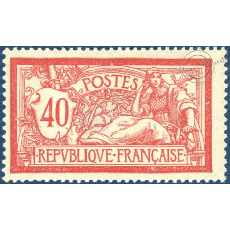 FRANCE N° 119 TYPE MERSON 40c ROUGE ET BLEU, TIMBRE NEUF - 1900