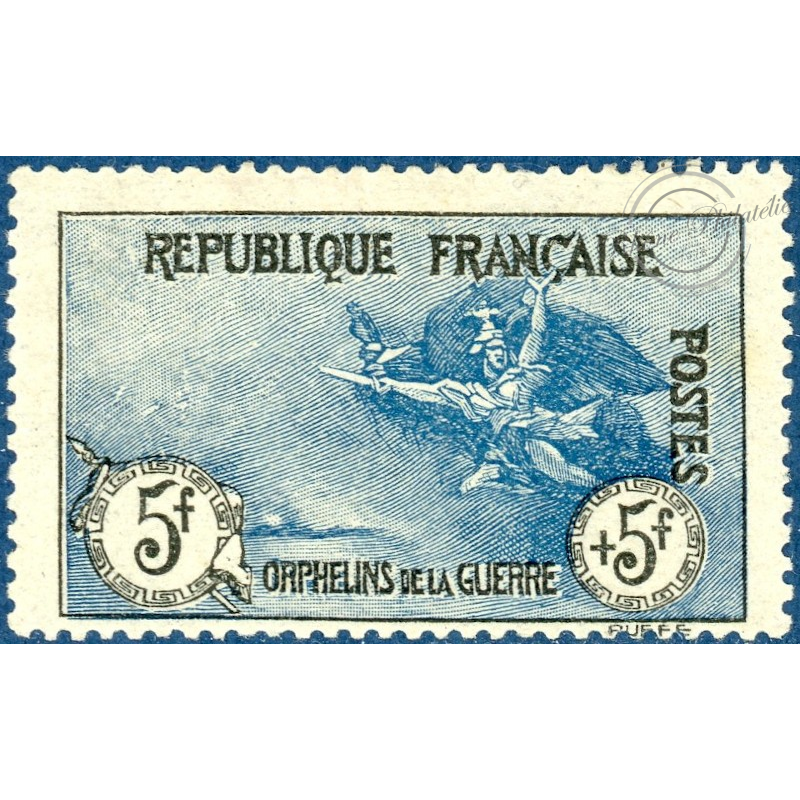 FRANCE N° 155 ORPHELINS DE LA GUERRE 1917, TIMBRE NEUF AVEC CHARNIÈRE