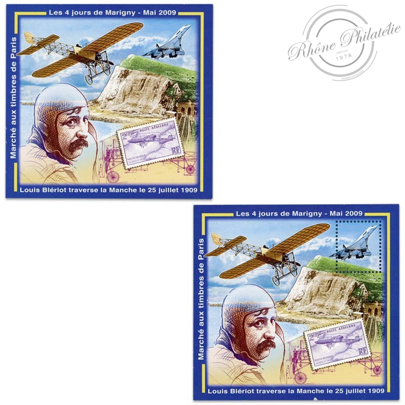 BLOCS SOUVENIRS DE MARIGNY N°21, CENTENAIRE TRAVERSÉE DE LA MANCHE-2009