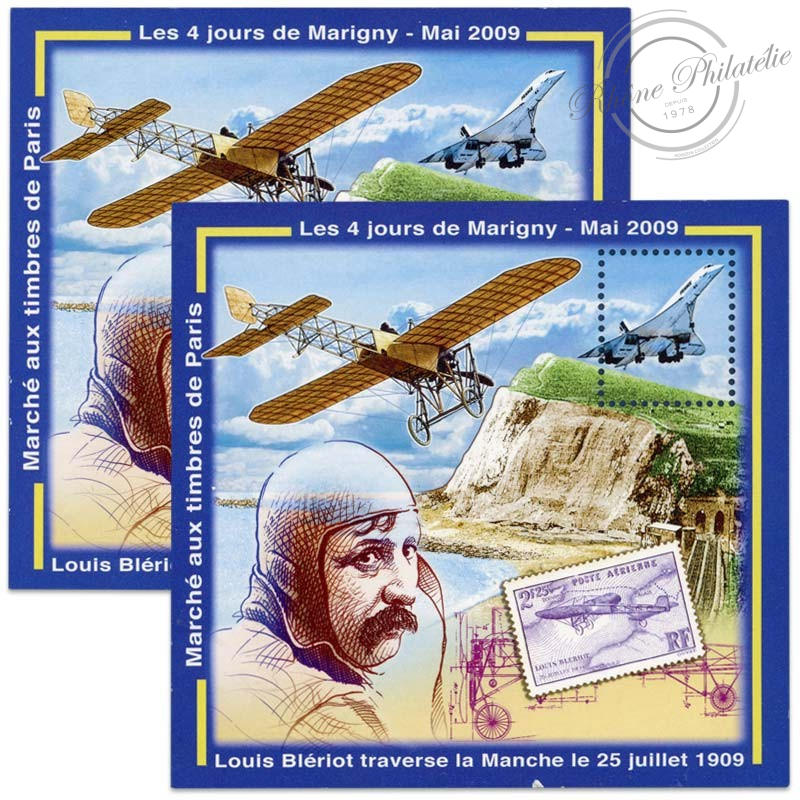BLOCS SOUVENIRS DE MARIGNY N°21, CENTENAIRE TRAVERSÉE DE LA MANCHE-2009