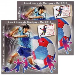 BLOCS SOUVENIRS DE MARIGNY N°27, CHAMPIONNAT DU MONDE HANDBALL-2015