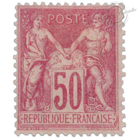 FRANCE N°104 TYPE SAGE 50C ROSE, TIMBRE NEUF*1900