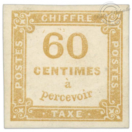 FRANCE TAXE N°8, SUPERBE TIMBRE, RARE NEUF* ET SIGNE DE 1871