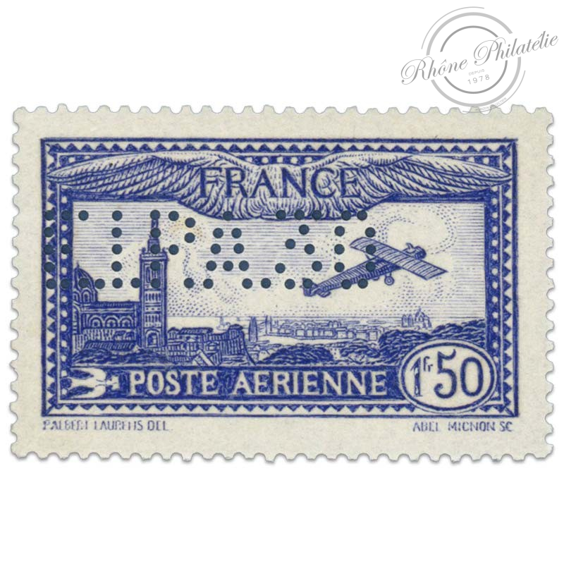 FRANCE PA N°6C AVION SURVOLANT MARSEILLE, TIMBRE PERFORÉ, NEUF*1930 FRANCE PA N°6C AVION SURVOLANT MARSEILLE, TIMBRE PERFORÉ, NEUF*1930