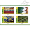 CARNET FRANCE BC1942, MOSAIQUES PAYSAGES, TIMBRES POUR AFFRANCHIR 12 LETTRES 20G