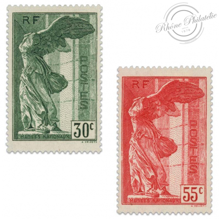FRANCE N°354 ET 355 VICTOIRE DE SAMOTHRACE, TIMBRES NEUFS*1937