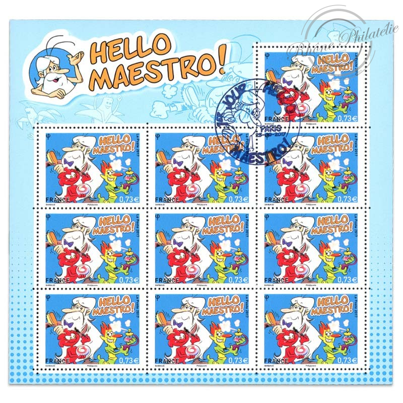FRANCE BLOC FEUILLET N°139 HELLO MAESTRO, TIMBRES OBL 1ER JOUR-2017