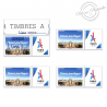 FRANCE N°5144 ET 5144a PARIS 2024, LOT DE 4 TIMBRES NEUFS-2017