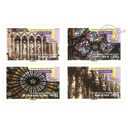 CARNET FRANCE BC 552 DE TIMBRES 12 LETTRES 20g POUR AFFRANCHIR "ART GOTHIQUE"