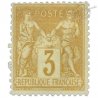 FRANCE N° 86 TYPE SAGE 3 C BISTRE-JAUNE, RARE TIMBRE NEUF*1878