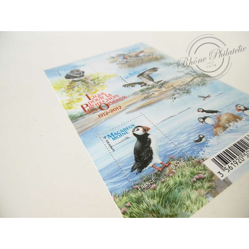 LOT DE 12 FEUILLET F4656, LIGUE POUR LA PROTECTION DES OISEAUX, FACIALE 27,36€