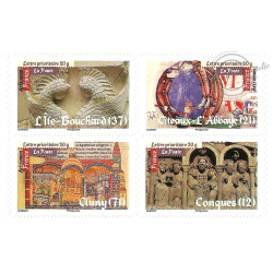 CARNET FRANCE BC455 DE TIMBRES POUR AFFRANCHIR 12 LETTRES 20g "ART ROMAN"