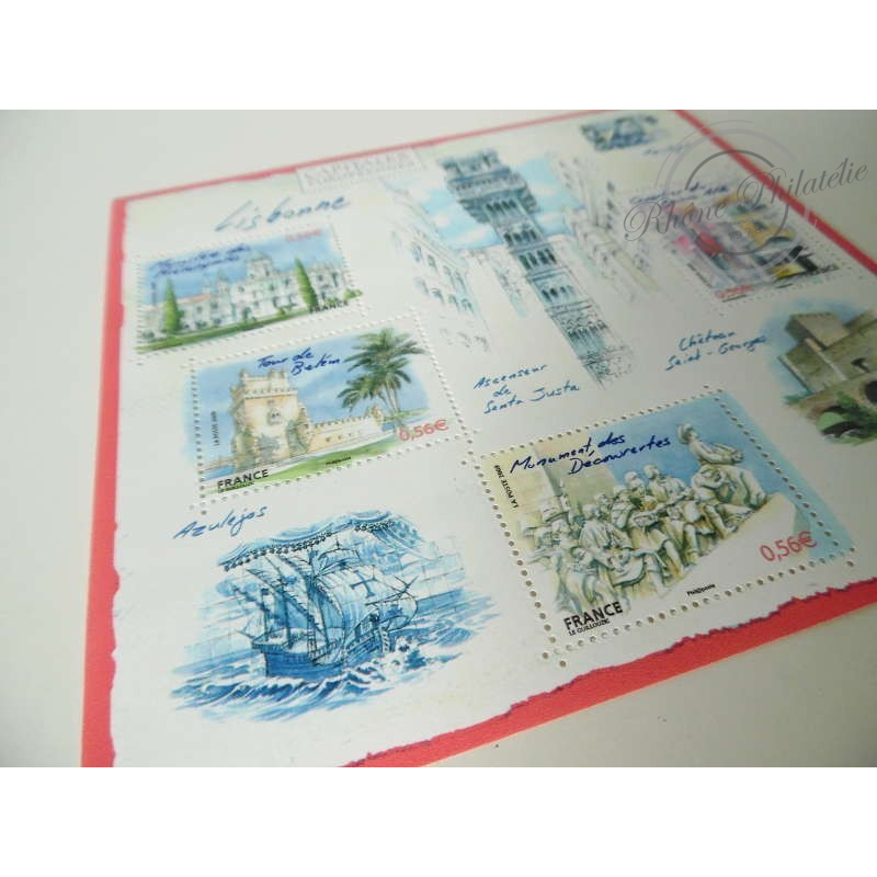 LOT DE 16 FEUILLETS F4402 CAPITALES EUROPEENNES LISBONNE, FACIALE 35.84€ LOT DE 16 FEUILLETS F4402 CAPITALES EUROPEENNES LISBONNE, FACIALE 35.84€