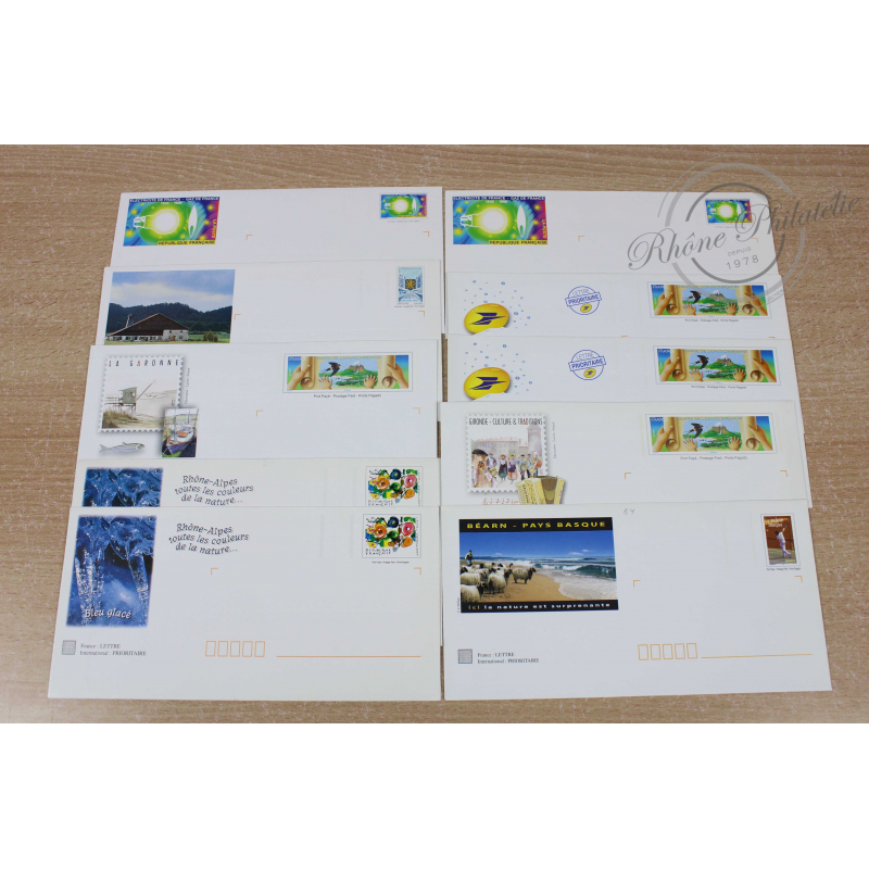 LOT DE 29 ENVELOPPES MONDE, PRÉ-AFFRANCHIES, ENVIRONNEMENT/ENERGIE, LETTRES 20G