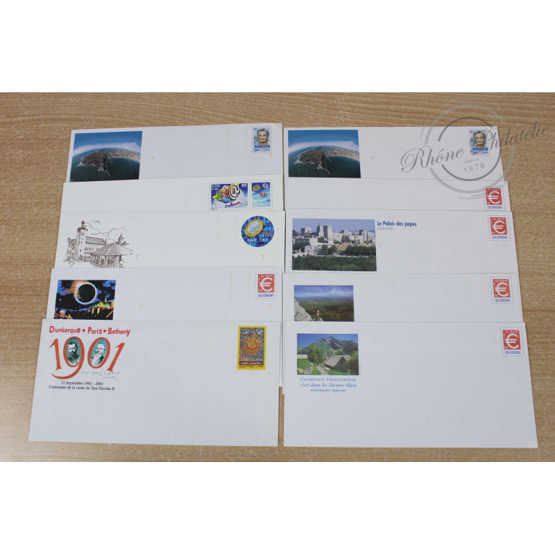 FRANCE LOT DE PRETS-A-POSTER composé de 130 enveloppes pour un envo